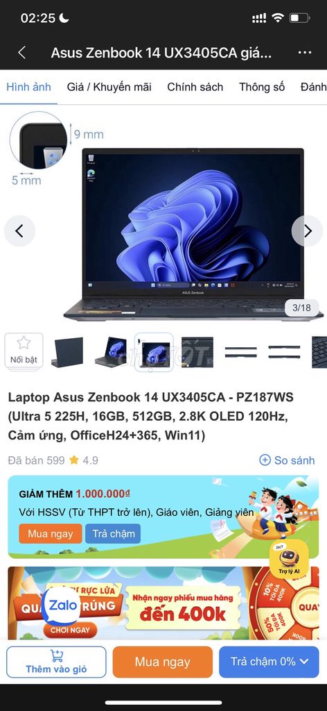Asus Zenbook 14 Ultra 5 14 inch Bộ nhớ 1T. Mua bán Laptop tại Quận 10 Tp Hồ Chí Minh được đăng bởi Phạm Bin hình 1