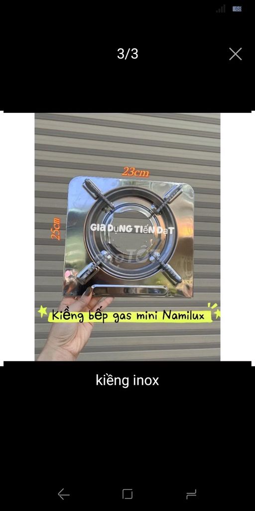 Kiềng bếp ga Namilux Inox 23x25cm Mới. Mua bán Bếp, lò, đồ điện nhà bếp tại Thành phố Thủ Đức Tp Hồ Chí Minh được đăng bởi Vũ Võ hình 1