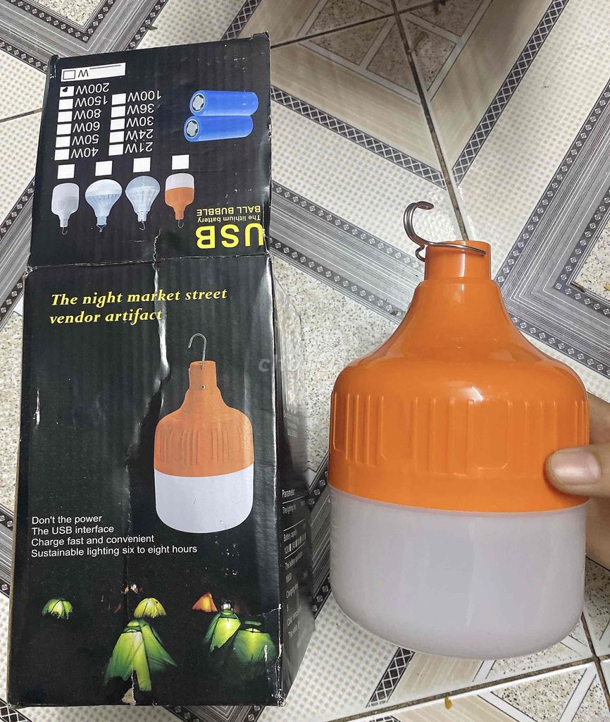 Bóng đèn LED tích điện sạc USB. Mua bán Đèn tại Quận Gò Vấp Tp Hồ Chí Minh được đăng bởi An  Nhiên hình 1