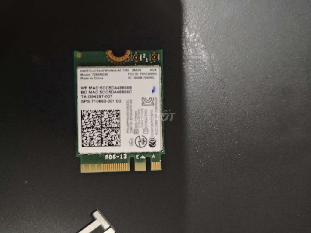 Card WiFi Intel 7260NGW Đã dùng. Mua bán Linh kiện (RAM, Card...) tại Thành phố Bắc Giang Bắc Giang được đăng bởi Na Nguyễn hình 1