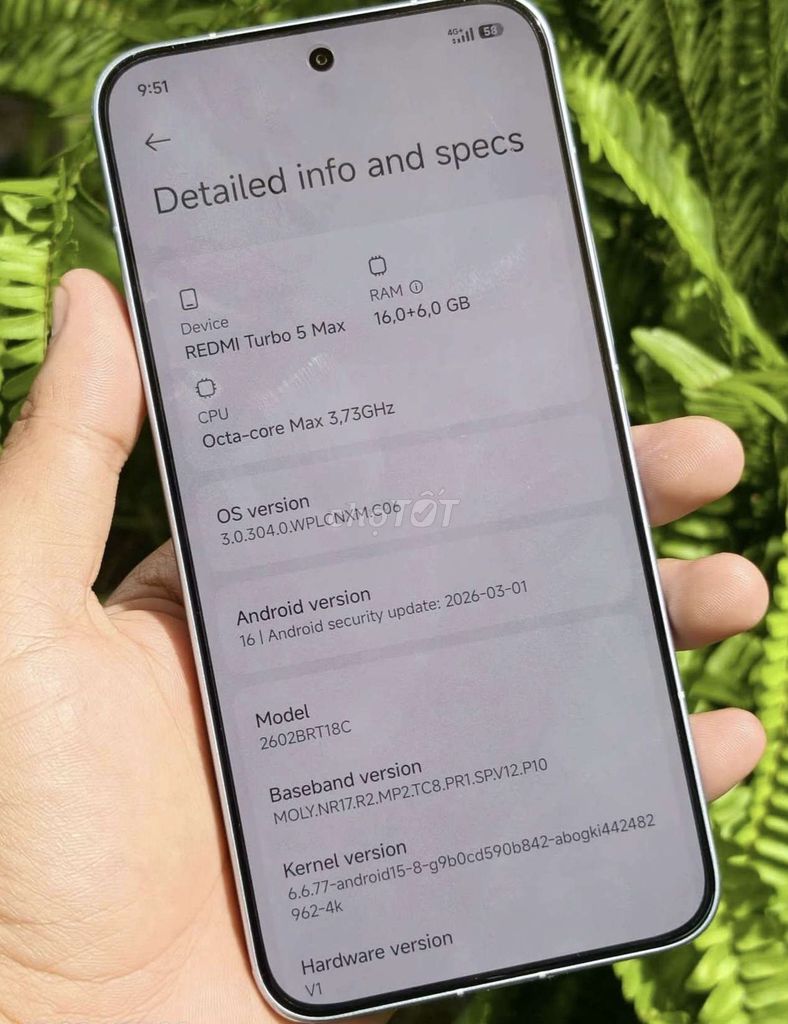 Xiaomi Redmi Turbo 5 Max 16GB/256GB Bạc. Mua bán Điện thoại tại Huyện Châu Thành Bến Tre được đăng bởi Huy hình 1