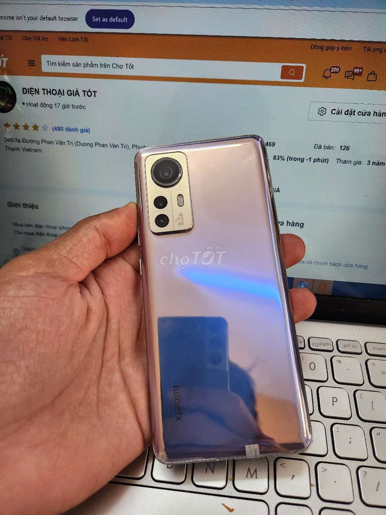 Xiaomi 12X 8GB.128GB SNAP 870 ZIN MƯỢT FULL CN. Mua bán Điện thoại tại Quận Bình Thạnh Tp Hồ Chí Minh được đăng bởi Dân Mobile hình 1