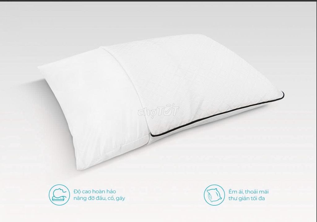 Gối Aroma Lông vũ Trắng 50x70cm. Mua bán Giường, chăn ga gối nệm tại Thành phố Tân An Long An được đăng bởi Nệm giá kho Long An  hình 1
