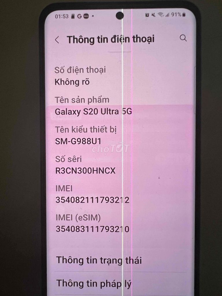 Samsung Galaxy S20 Ultra 5G Xám. Mua bán Điện thoại tại Quận Tân Phú Tp Hồ Chí Minh được đăng bởi Anh Vu hình 1