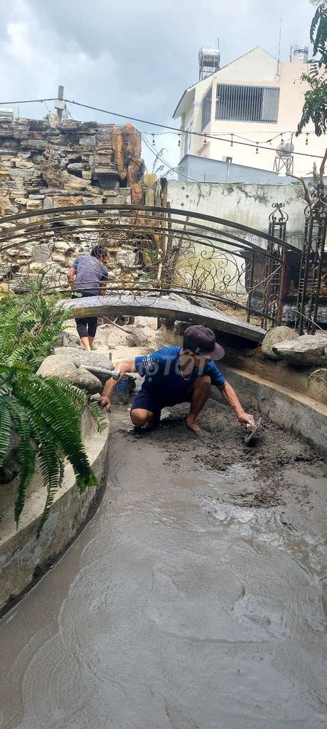 Nhóm mình nhận thi công hồ cá koi