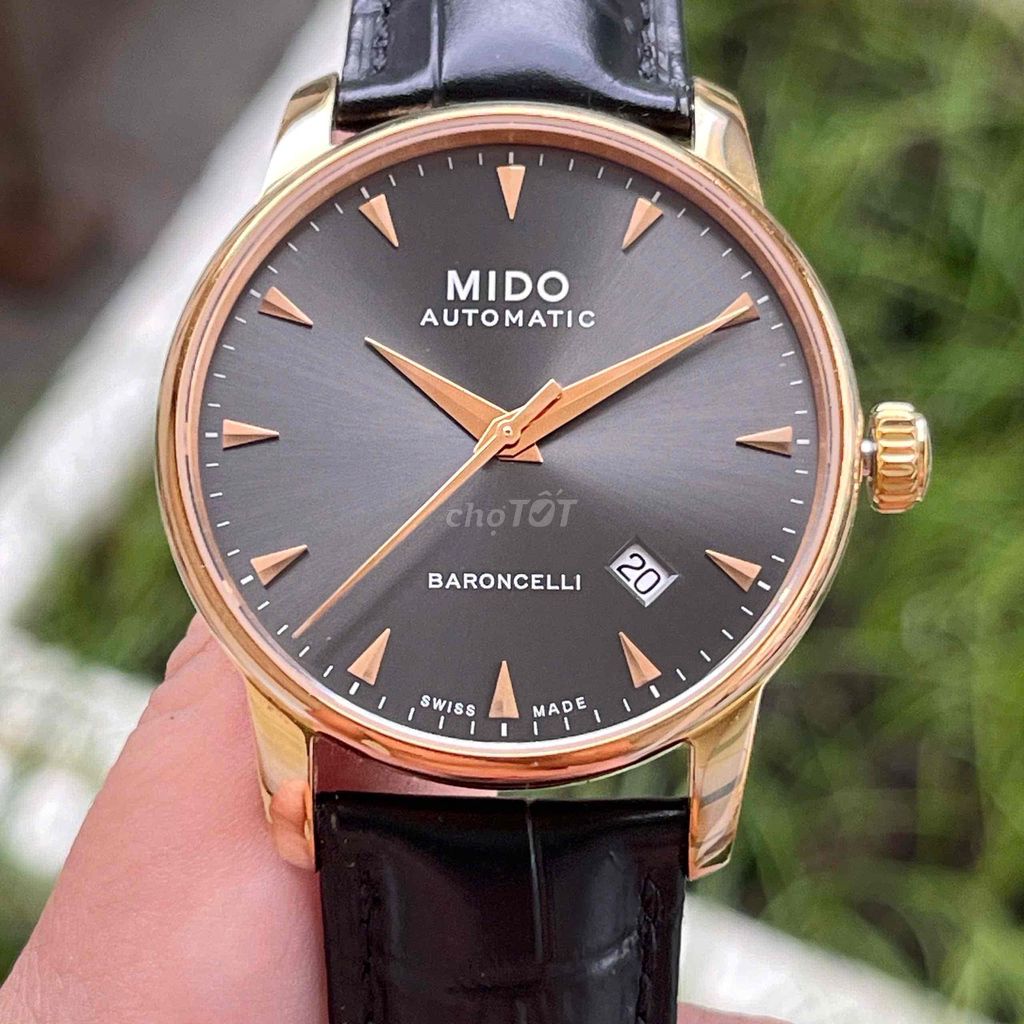 Đồng hồ Mido Baroncelli II Nam 38mm Vàng hồng, Đen. Mua bán Đồng hồ tại Quận 3 Tp Hồ Chí Minh được đăng bởi dinhvandat hình 1