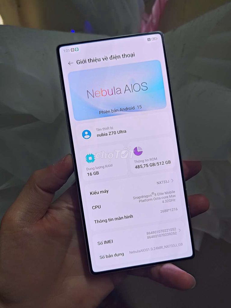 Nubia Z70 Ultra 512GB Trắng. Mua bán Điện thoại tại Quận Nam Từ Liêm Hà Nội được đăng bởi Phạm Hùng hình 1
