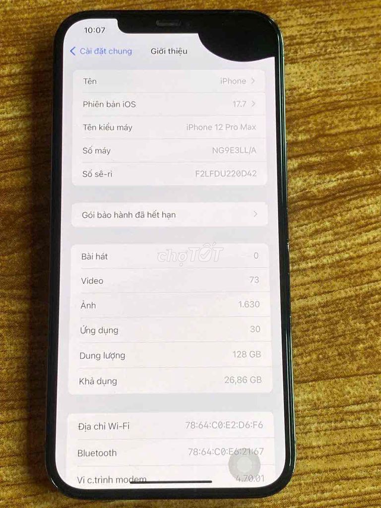 Apple iPhone 12 Pro Max Quốc tế 128GB Xanh. Mua bán Điện thoại tại Quận Gò Vấp Tp Hồ Chí Minh được đăng bởi Long hình 1
