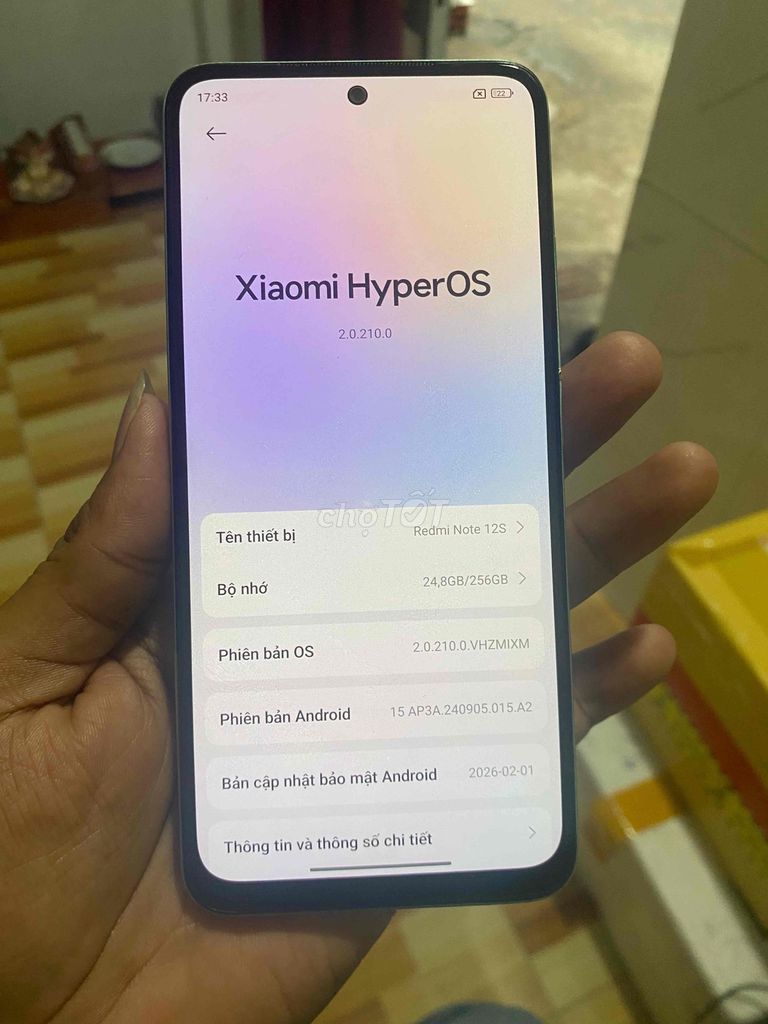 Xiaomi Redmi Note 12S 8GB/256GB Xanh. Mua bán Điện thoại tại Quận 12 Tp Hồ Chí Minh được đăng bởi thuan hình 1