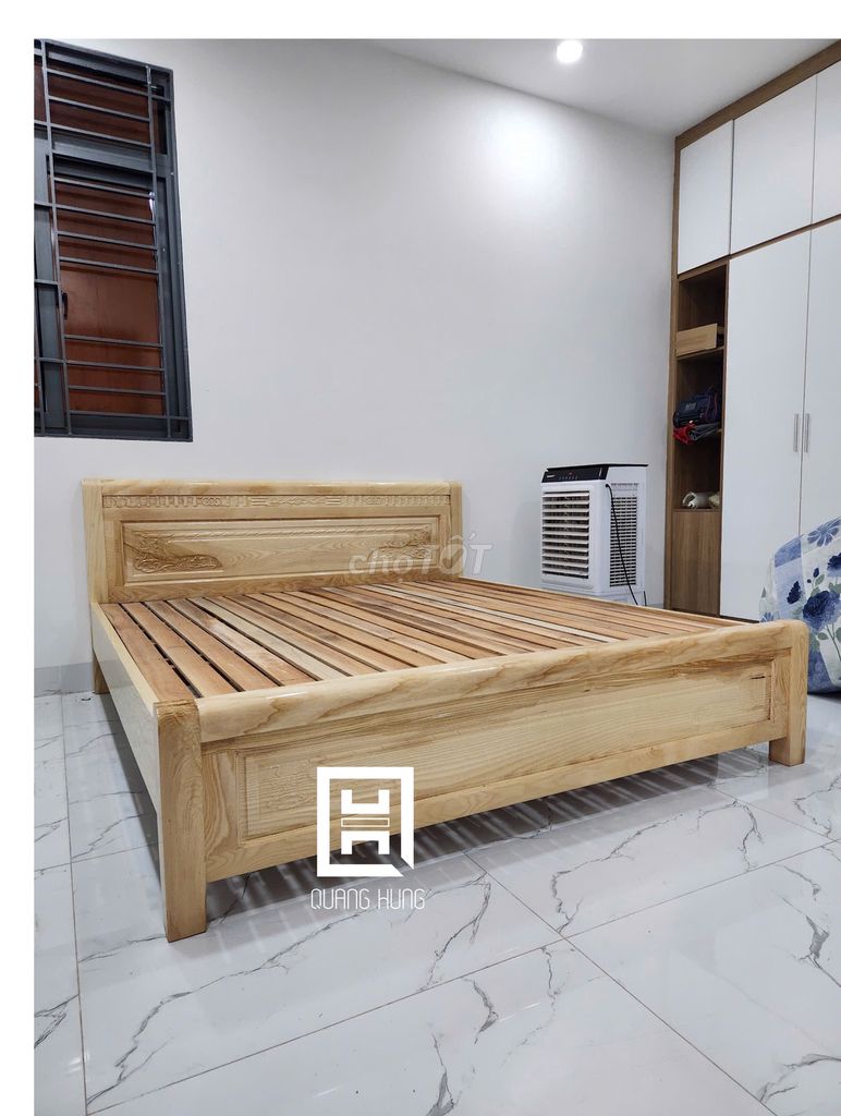 GIƯỜNG GỖ SỒI _GIƯƠNG GỖ SỒI_GIƯỜNG NGỦ GỖ GIÁ RẺ. Mua bán Giường, chăn ga gối nệm tại Quận 7 Tp Hồ Chí Minh được đăng bởi Nội Thất Quang Hùng TD hình 1