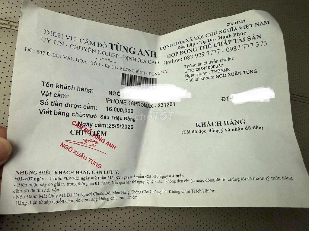 iPhone 16 Pro Max 256gb. Mua bán Điện thoại tại Thành phố Biên Hòa Đồng Nai được đăng bởi Tâm Lê hình 1