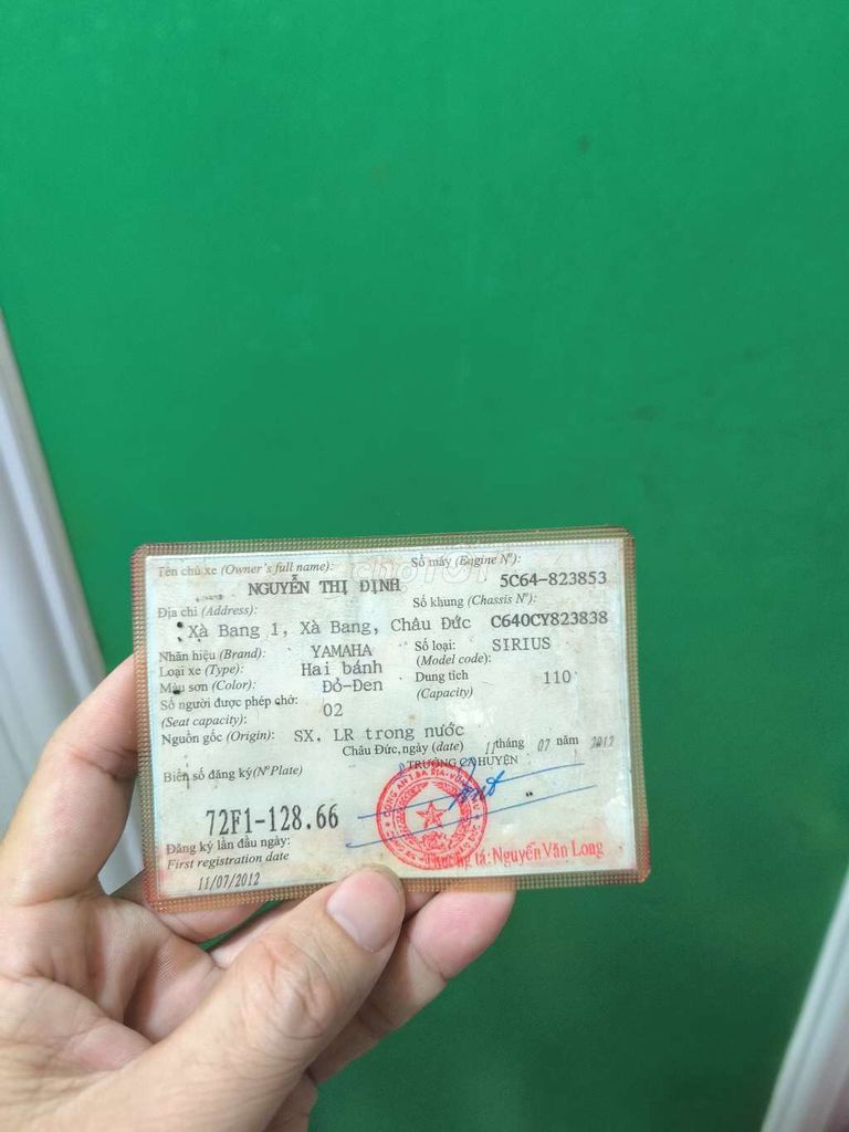 Sirius 2012 bs 72 bình đề đầy đủ máy zin êm. Mua bán Xe máy tại Huyện Long Điền Bà Rịa - Vũng Tàu được đăng bởi Măng hình 2