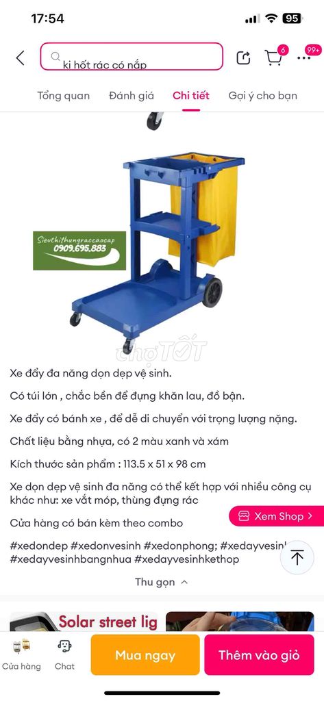 xe đẩy vệ sinh tiện dụng