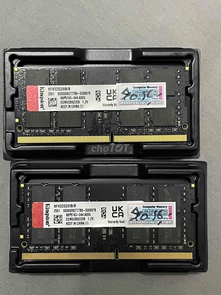 2 thanh RAM Kingston Fury 8GB DDR4 bus 3200. Mua bán Linh kiện (RAM, Card...) tại Quận Cẩm Lệ Đà Nẵng được đăng bởi Nhật Thái hình 1