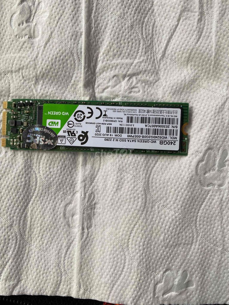Ổ cứng SSD WD Green 240GB Đã sử dụng. Mua bán Linh kiện (RAM, Card...) tại Huyện Nhà Bè Tp Hồ Chí Minh được đăng bởi alo hình 1