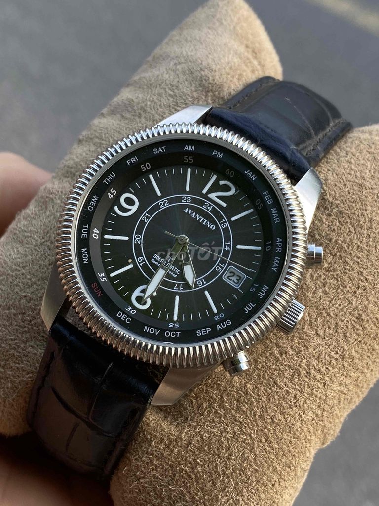 AVANTINO AV-AM045 Solar Radio 41mm Đen Bạc. Mua bán Đồng hồ tại Thành phố Vũng Tàu Bà Rịa - Vũng Tàu được đăng bởi  Đồng Hồ truyền Nguyễn  hình 1