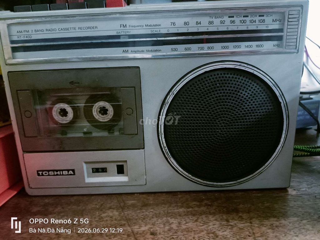 Đài cassette Toshiba RT-F40D đã sử dụng. Mua bán Tivi, Âm thanh tại Huyện Hòa Vang Đà Nẵng được đăng bởi tin hình 1