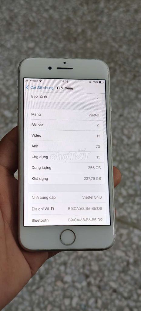 iPhone 8 256GB Trắng. Mua bán Điện thoại tại Huyện Tiểu Cần Trà Vinh được đăng bởi hoangreal hình 1