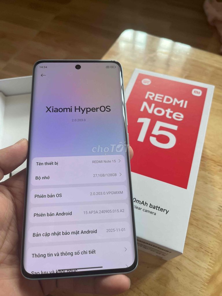 Xiaomi Redmi Note 15 128GB Xám. Mua bán Điện thoại tại Quận Gò Vấp Tp Hồ Chí Minh được đăng bởi Nam Cường hình 1