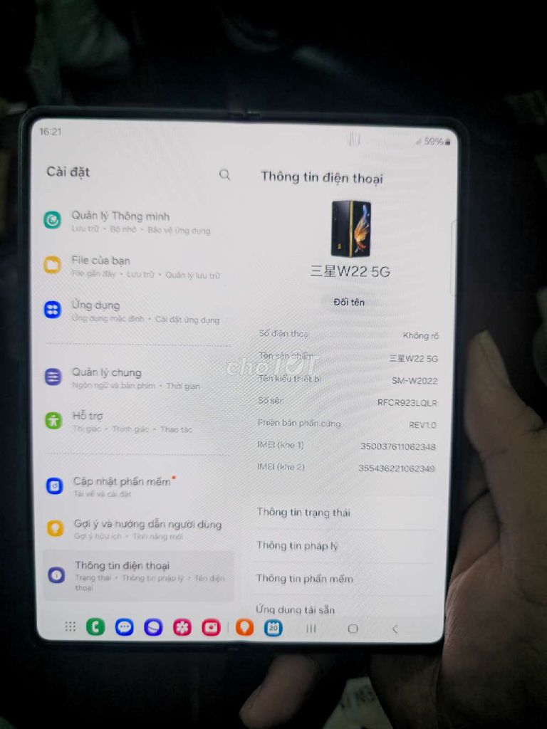Samsung W22 5G 512GB Đen. Mua bán Điện thoại tại Quận Ba Đình Hà Nội được đăng bởi Duc Minh hình 1