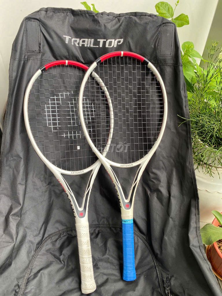 Vợt tennis Artengo Kim loại Trắng, đỏ, xanh