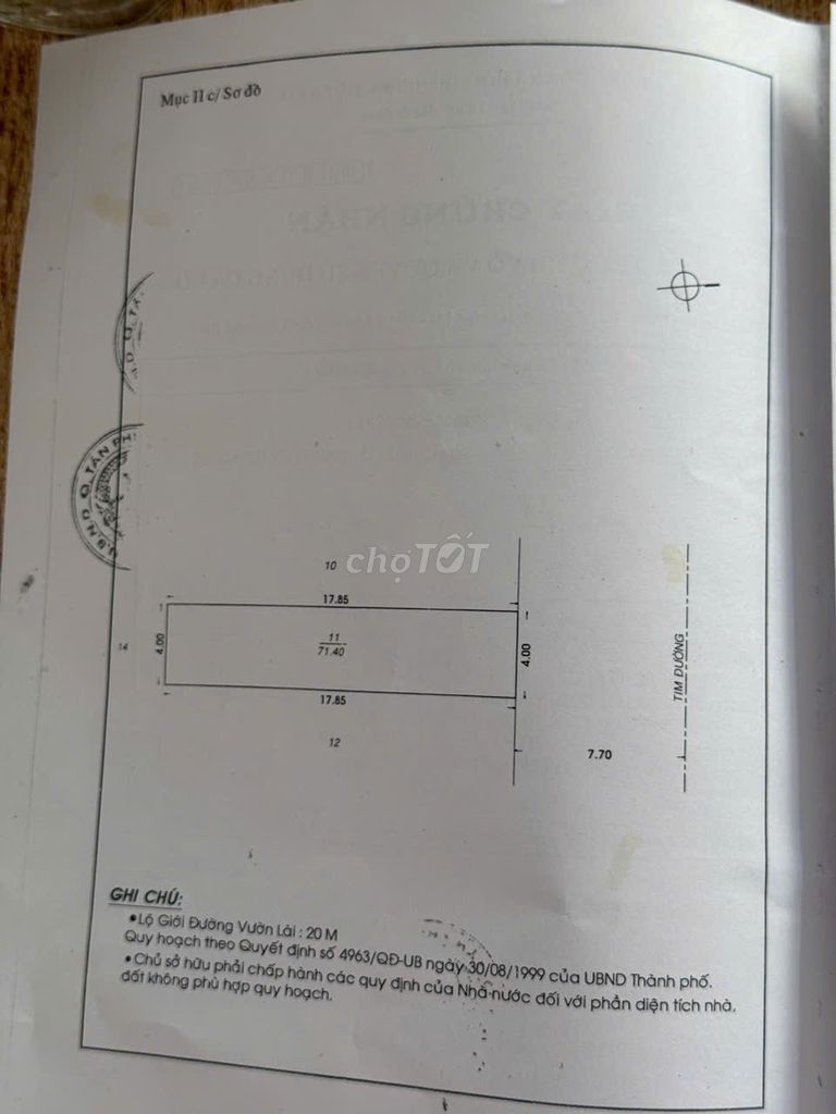 Bán Gấp MTKD Vườn Lài - Lũy Bán Bích 1 lầu, 8,3 Tỷ 