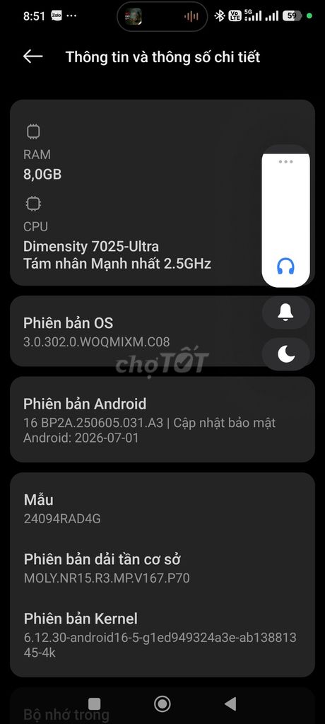 Xiaomi Redmi Note 14 5G 8GB/256GB . Mua bán Điện thoại tại Thành phố Thanh Hóa Thanh Hóa được đăng bởi hải shady hình 1