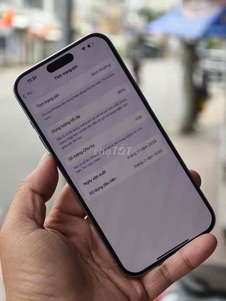 iPhone 16 Pro Max Bạc 90% pin. Mua bán Điện thoại tại Thành phố Cao Lãnh Đồng Tháp được đăng bởi Phúc HY STORE hình 1