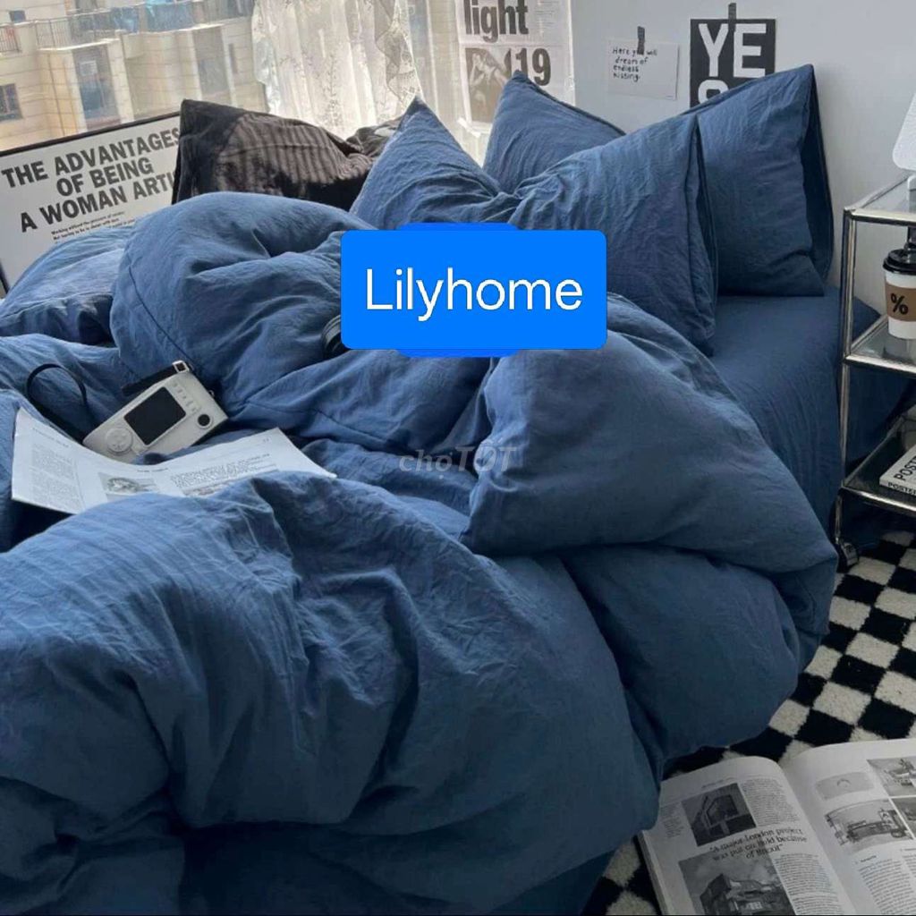 Mền Cotton Lilyhome Xanh dương 2x2.3m. Mua bán Giường, chăn ga gối nệm tại Thành phố Thủ Đức Tp Hồ Chí Minh được đăng bởi lily home hình 1