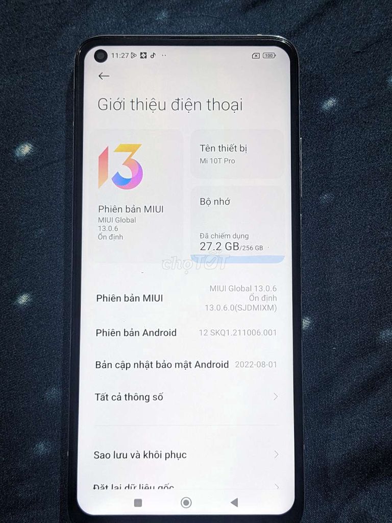 Xiaomi Mi 10T Pro 256GB Xám. Mua bán Điện thoại tại Quận Nam Từ Liêm Hà Nội được đăng bởi Hoàng Đông hình 1