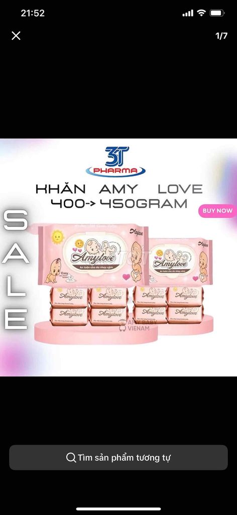 Khăn giấy ướt Amylove trẻ em an toàn lành tính. Mua bán Thiết bị vệ sinh, nhà tắm tại Quận 8 Tp Hồ Chí Minh được đăng bởi minh hiền hình 1