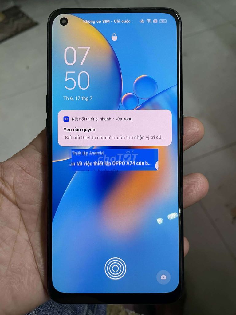 Oppo A74 128GB Đen. Mua bán Điện thoại tại Quận Bình Tân Tp Hồ Chí Minh được đăng bởi Mr phong  hình 1
