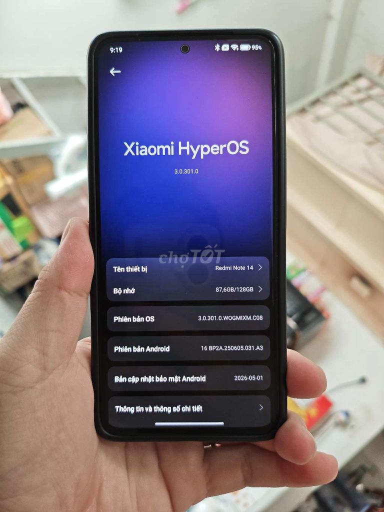 Xiaomi Redmi Note 14 128GB Đen. Mua bán Điện thoại tại Quận Tân Bình Tp Hồ Chí Minh được đăng bởi Lê ngọc thạch hình 1