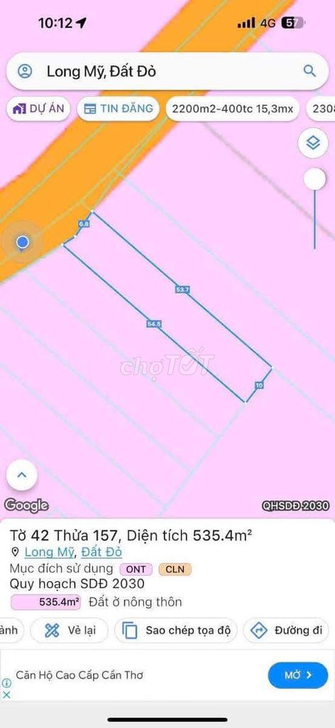 Bán 535m2 đất Thị Trấn Phước Hải , Long Đất, BRVT. Mua bán đất tại Huyện Đất Đỏ Bà Rịa - Vũng Tàu được đăng bởi Trần Thị Thơm hình 3
