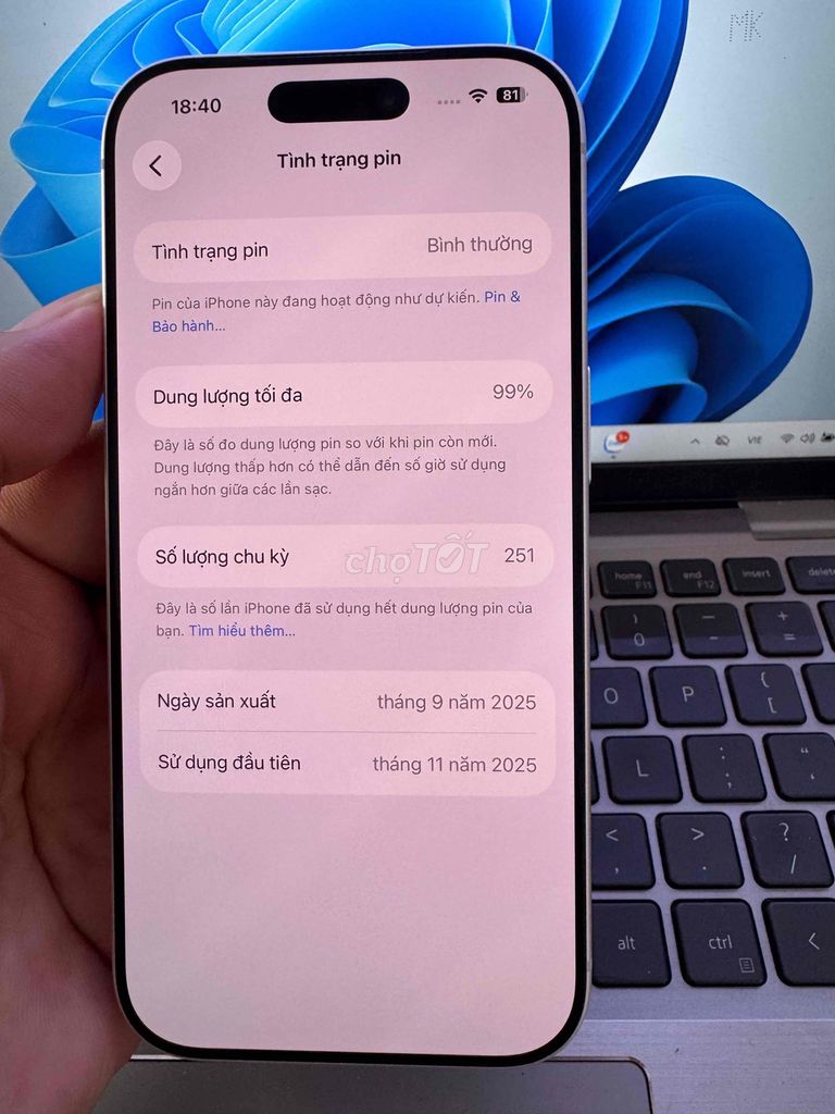Apple iPhone 17 Pro 256GB Trắng 99%. Mua bán Điện thoại tại Quận 6 Tp Hồ Chí Minh được đăng bởi QUỐC THIÊN BÁN GÓP 0 ĐỒNG  hình 1
