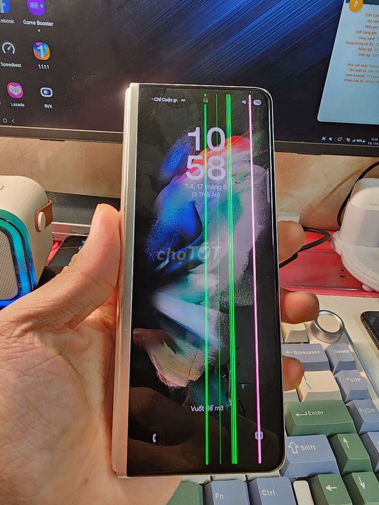 Samsung Z Fold 3 Bạc. Mua bán Điện thoại tại Quận Hồng Bàng Hải Phòng được đăng bởi Duong hình 1