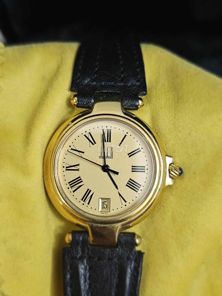Đồng hồ Dunhill Dây da Vàng 32mm. Mua bán Đồng hồ tại Quận 3 Tp Hồ Chí Minh được đăng bởi Long Pá Sáy hình 1