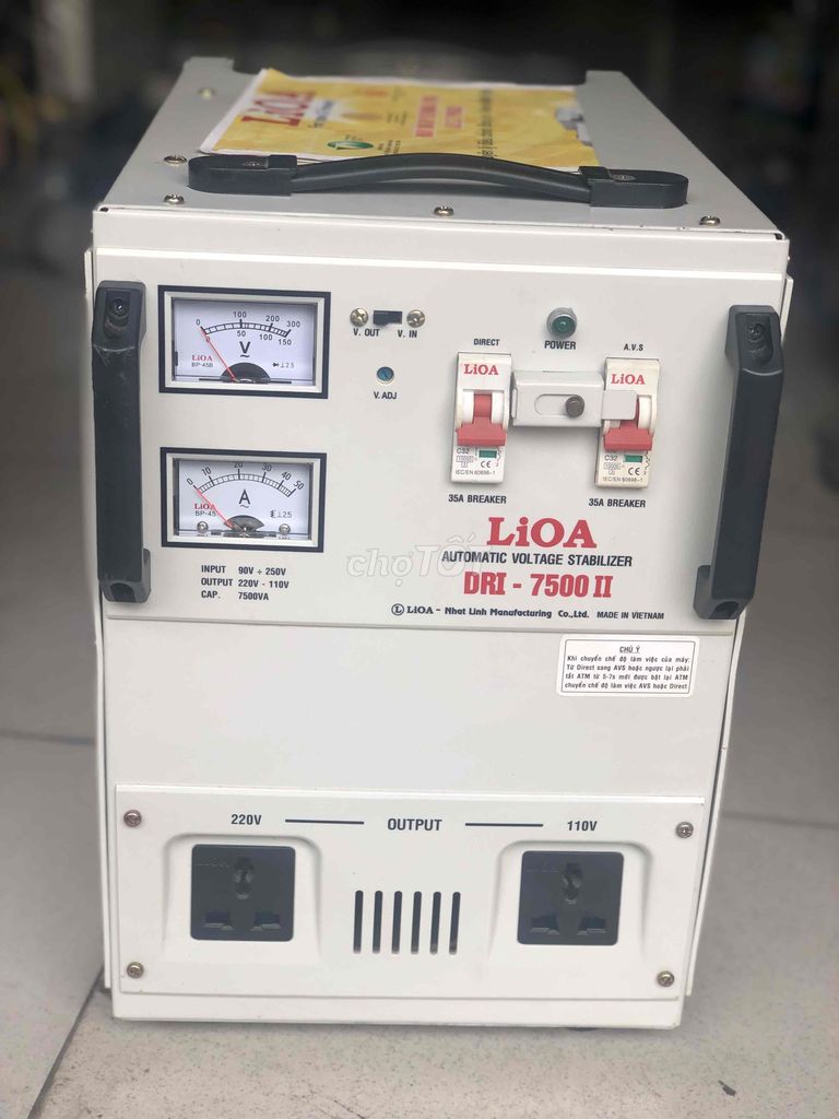 Ổn áp 7.5KVA Lioa