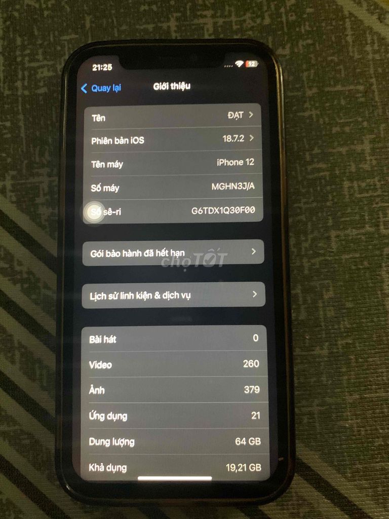 Apple iPhone 12 64GB Đen Đã qua sử dụng. Mua bán Điện thoại tại Quận Thanh Xuân Hà Nội được đăng bởi Đinh đạt hình 1