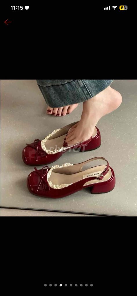 Giày búp bê Nữ Đỏ Size 39. Mua bán Giày dép tại Quận Gò Vấp Tp Hồ Chí Minh được đăng bởi thi hình 1