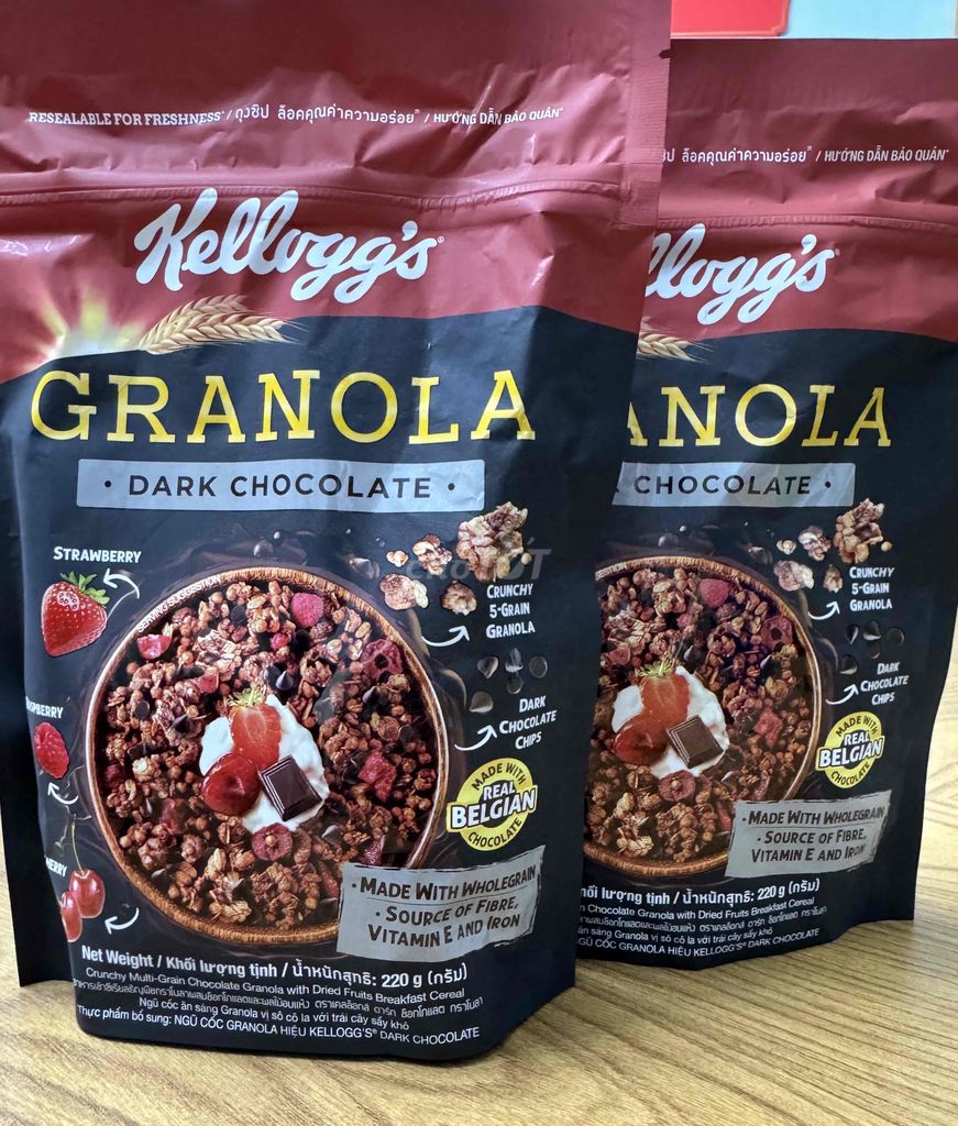 Combo 2 gói Granola Kellogg's •Dark Chocolate•