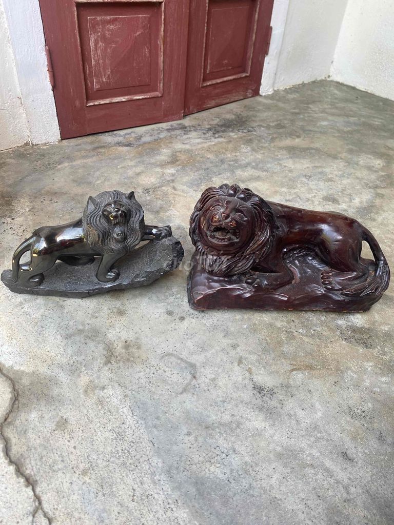 Tượng Sư tử Quặng than Đen. Mua bán Đồ sưu tầm, đồ cổ tại Thành phố Thuận An Bình Dương được đăng bởi Sang hình 1