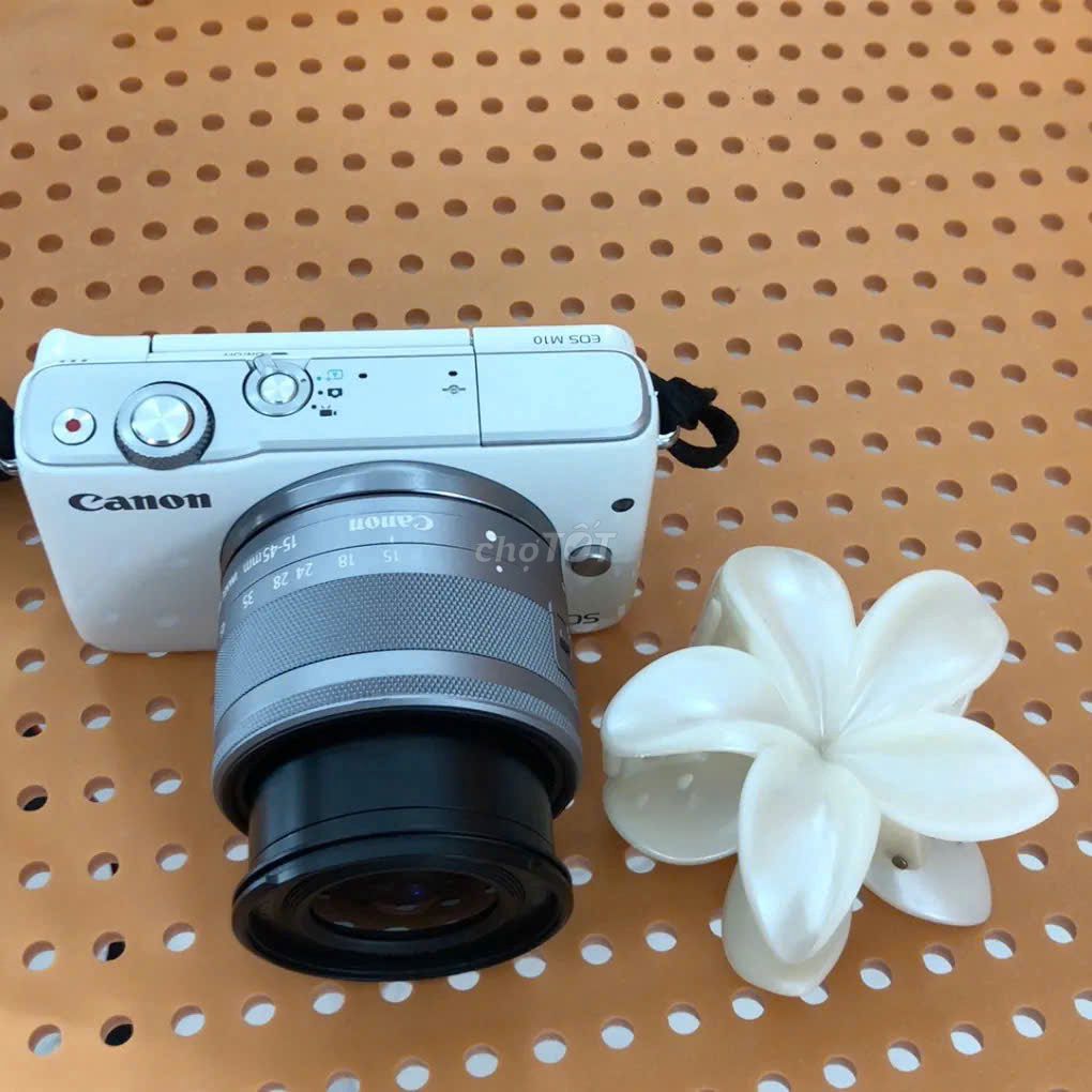 Máy ảnh Canon EOS M10 Trắng. Mua bán Máy ảnh, Máy quay tại Huyện Quốc Oai Hà Nội được đăng bởi Mỹ Duyên Nguyễn Thị hình 1