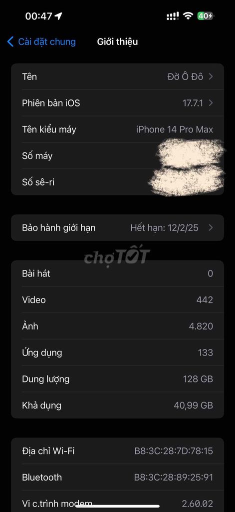 14 pro max người dùng 98% LL