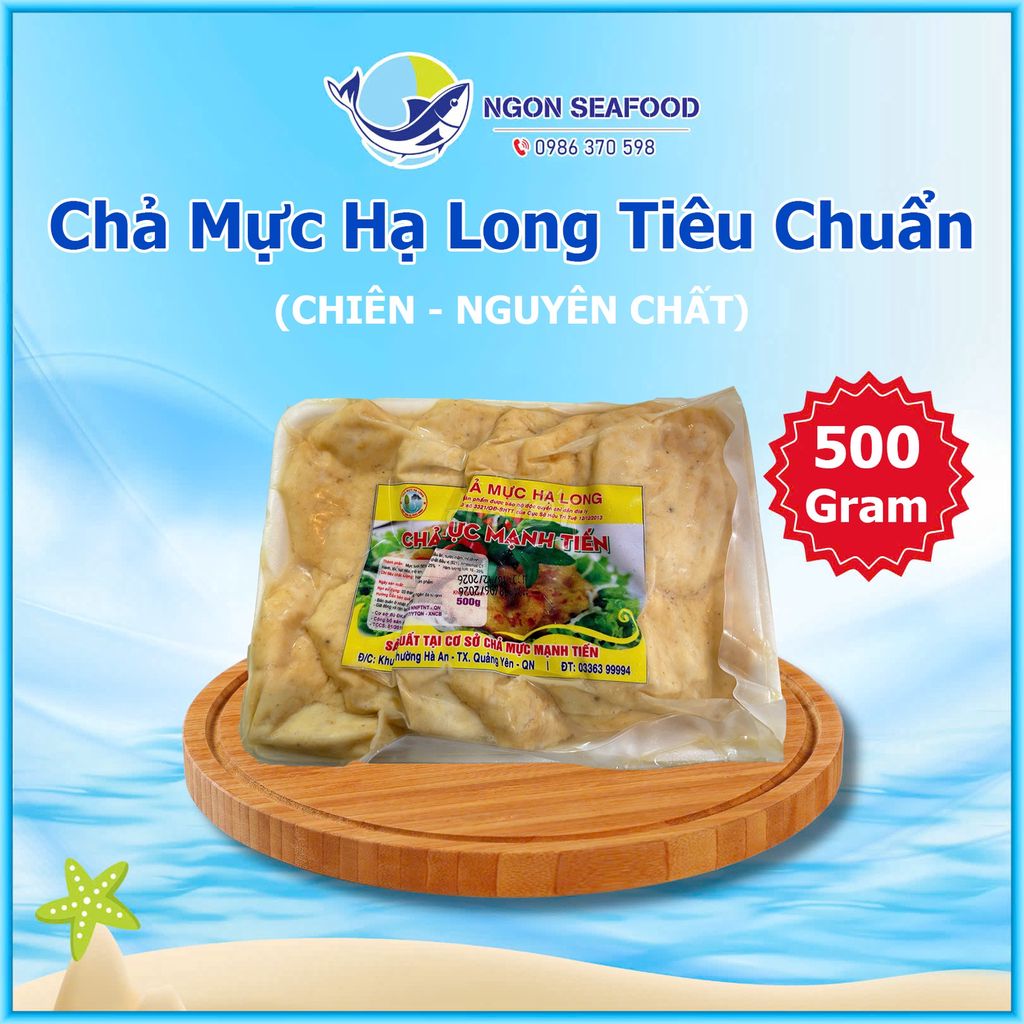 Chả Mực Giã Tay Hạ Long Tiêu Chuẩn - 500gr. Mua bán Đồ ăn, thực phẩm và các loại khác tại Thành phố Thủ Đức Tp Hồ Chí Minh được đăng bởi Ngon Seafood hình 1