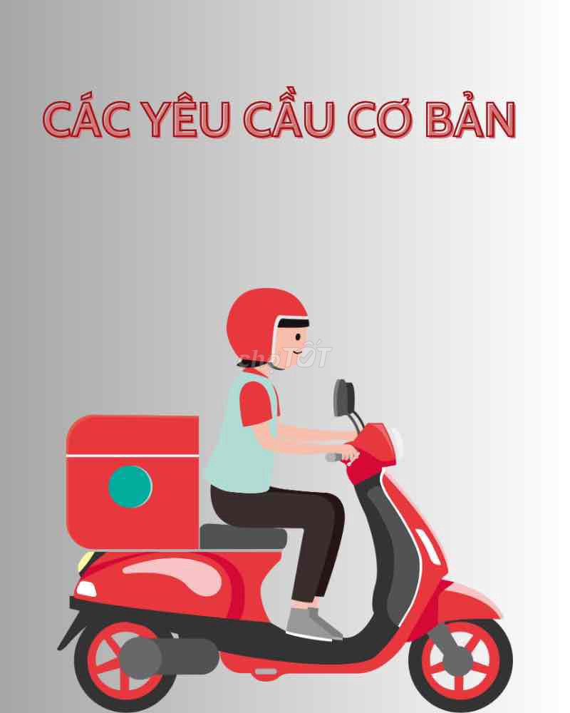 TUYỂN NHÂN VIÊN GIAO NHẬN HÀNG HOÁ BẰNG XE MÁY