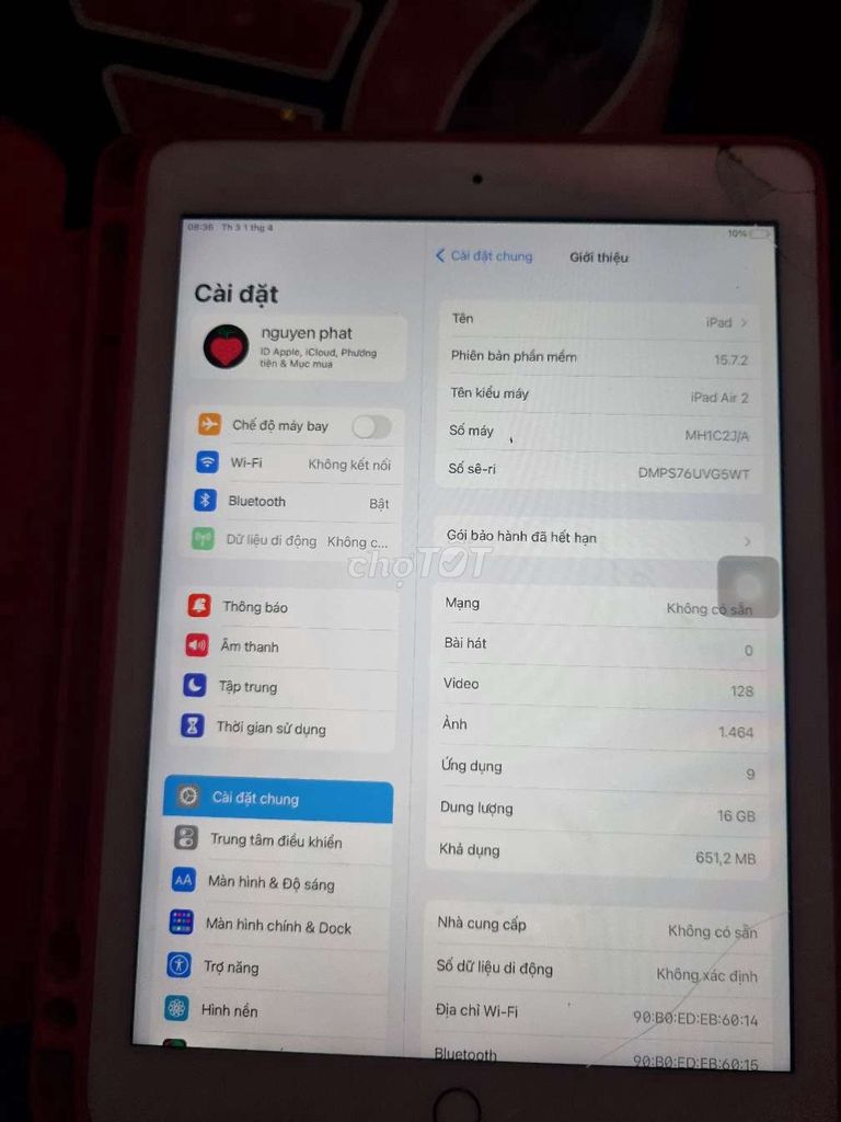 Ipad Air 2. Mua bán Máy tính bảng tại Quận Gò Vấp Tp Hồ Chí Minh được đăng bởi Hà Tuấn hình 1
