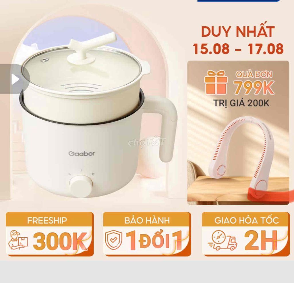 nồi lẩu điện gaabor dung tích 1,5l e xài còn mới