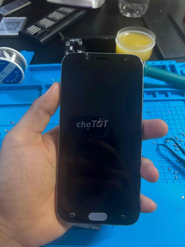 Samsung J7 Pro Bạc Màn hình liệt 1 bên tầm 10%. Mua bán Điện thoại tại Huyện Gia Lâm Hà Nội được đăng bởi Gia Khanh hình 1