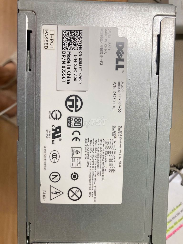 nguồn dell 875w H875EF-00, HP 300W